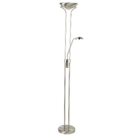 Led Mother And Child Adjustable Floor Lamp In Silver Finish